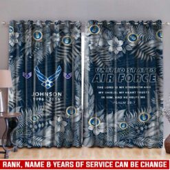 US Air Force , E 8 Air Force Senior Master Sergeant - Window Curtains 52x108in