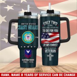 US Coast Guard, E 6 Gold - Stainless Steel Tumbler 40oz