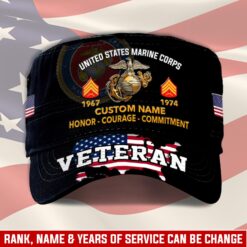 US Marine Corps, Proud Veteran - Military Cap