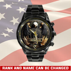 US Air Force, Defender of Freedom - Black Stainless Steel Watch