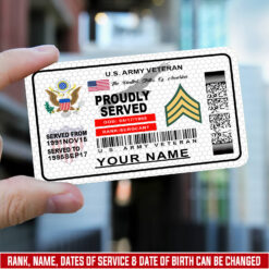 US Army, This We’ll Defend - Printed Metal Card