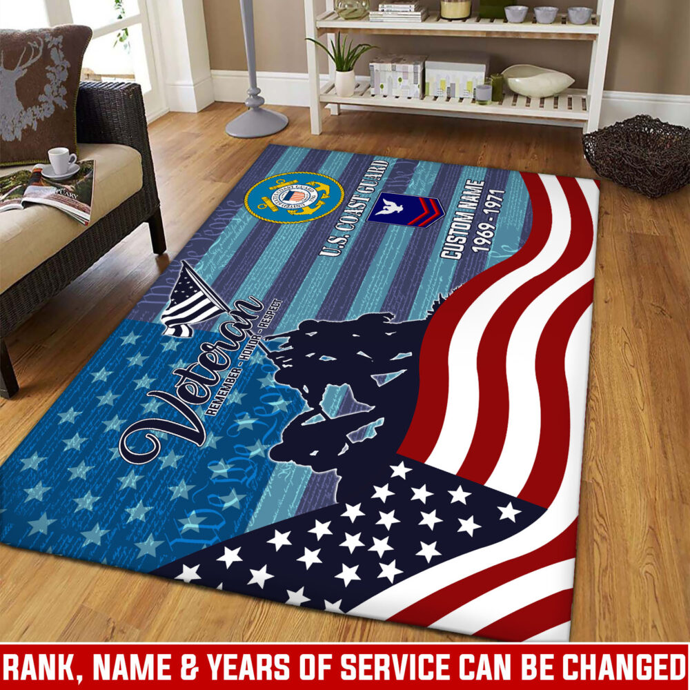 US Coast Guard, Honoring All Who Served - Rug 48x63in
