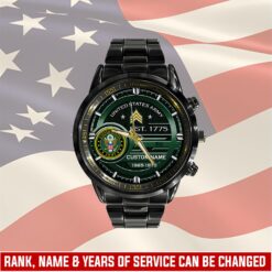 US Army, Defender of Freedom - Black Stainless Steel Watch