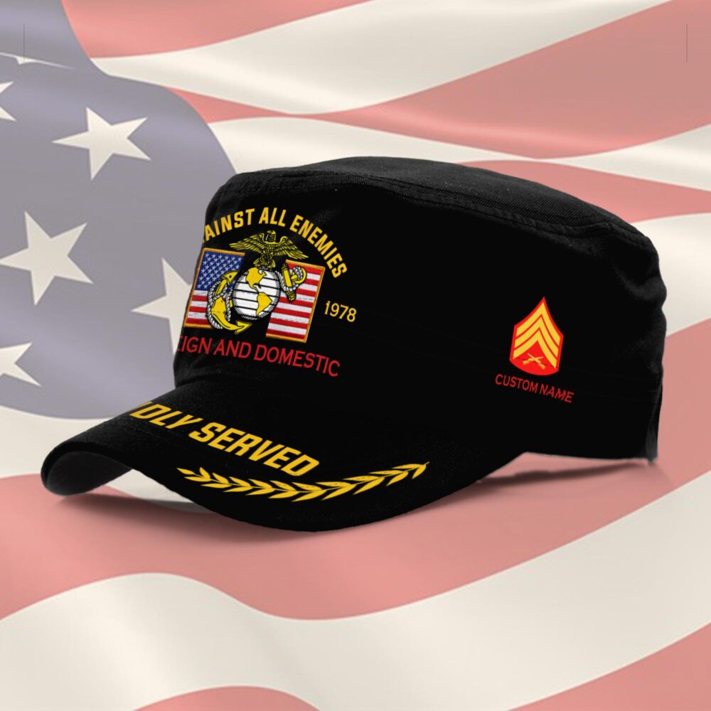 US Marine Corps, E 5 Marines Sergeant - Military Cap - Image 2