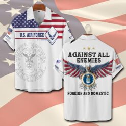 US Air Force , We Own The Sky - Short Sleeve Button Shirt