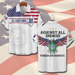 US Coast Guard, Remember - Honor - Respect - Short Sleeve Button Shirt