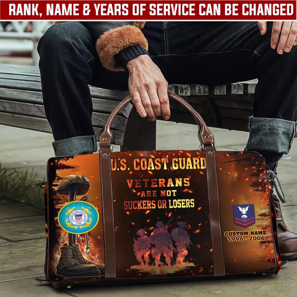 US Coast Guard, Served With Pride - Travel Bag - Size L: 20.4 x 9.4 x 10.2 inches