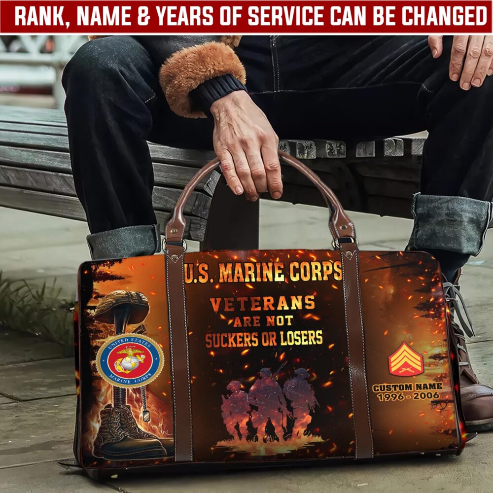 US Marine Corps, No One Fights Alone - Travel Bag - Size S: 18 x 8.6 x 10.2 inches