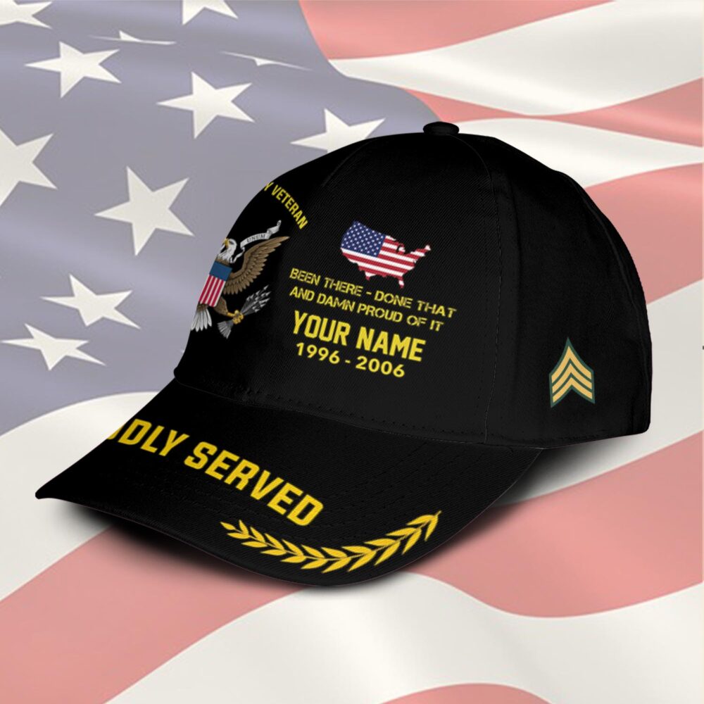 US Army, Proud Veteran - Classic Cap - Image 2