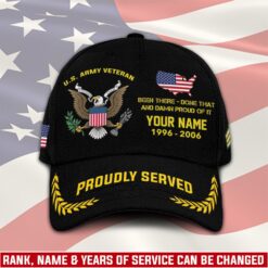 US Army, Proud Veteran - Classic Cap