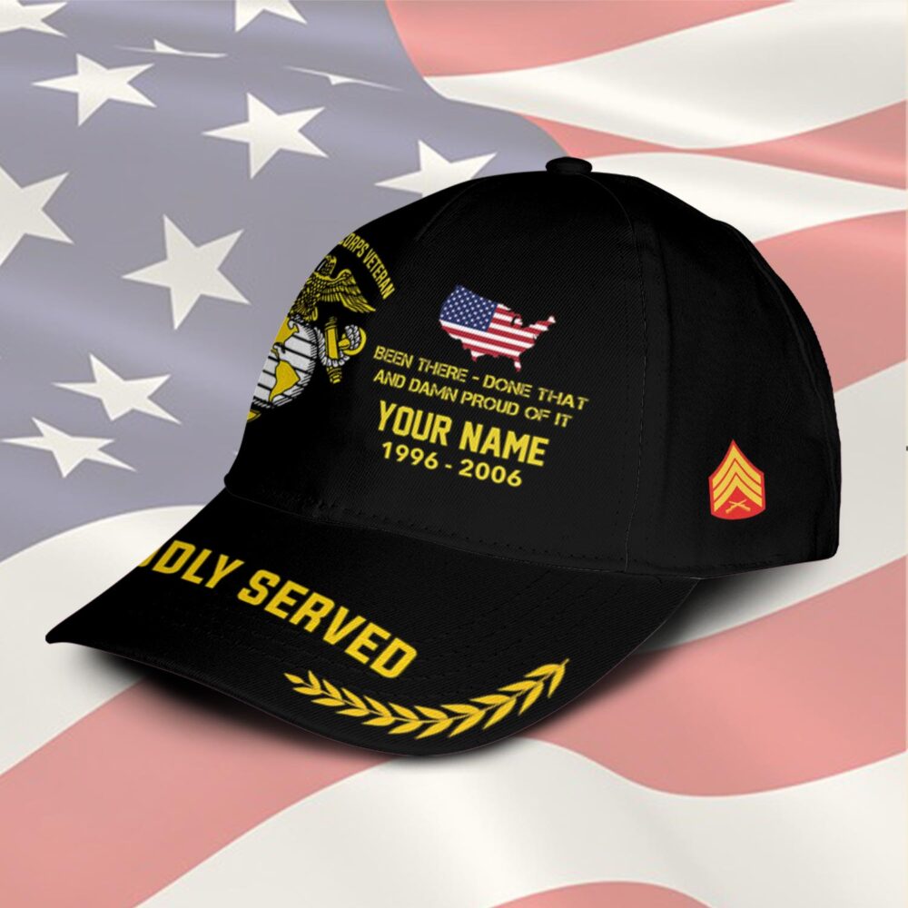 US Marine Corps, E 7 Marines Gunnery Sergeant - Classic Cap - Image 2