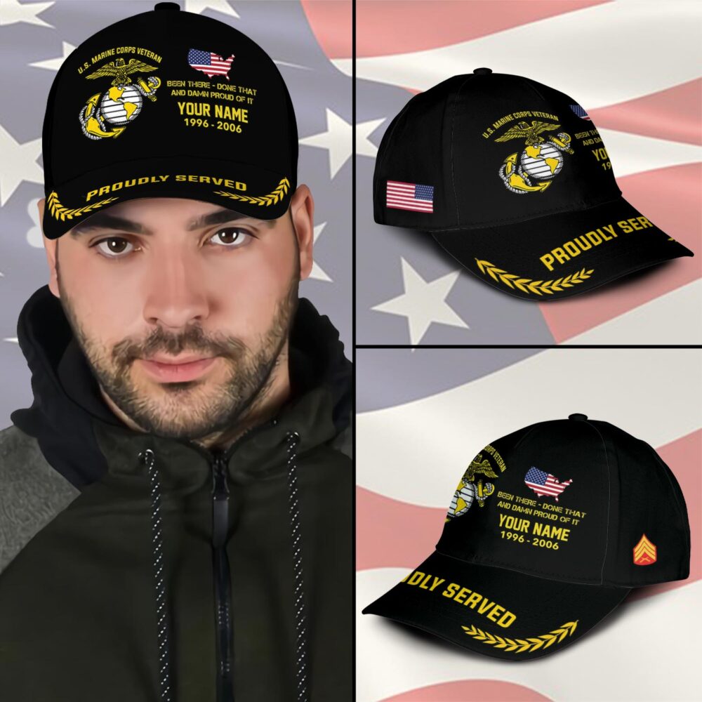 US Marine Corps, E 7 Marines Gunnery Sergeant - Classic Cap - Image 3