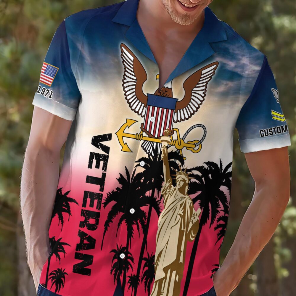 US Navy, Anchors Aweigh - Hawaii Shirt - Image 2