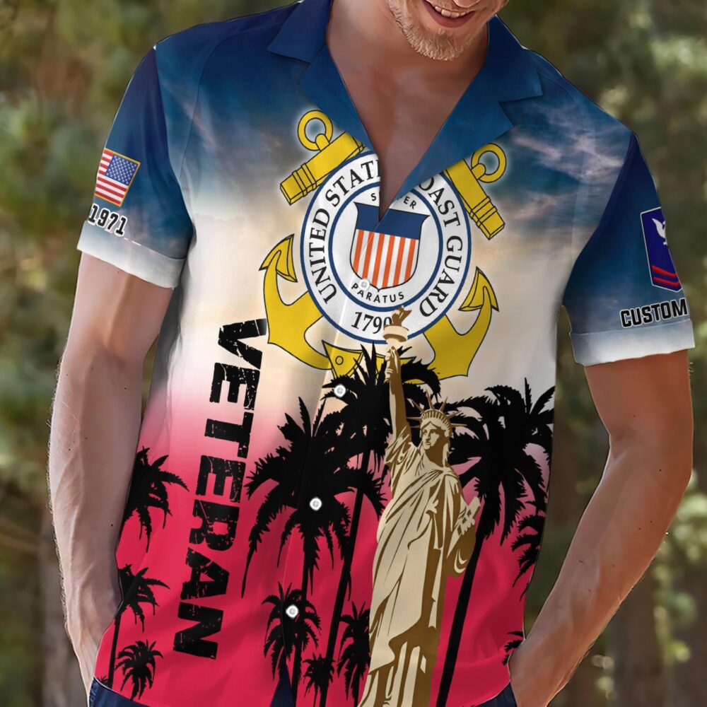 US Coast Guard, Honor, Duty, Service - Hawaii Shirt - Image 2