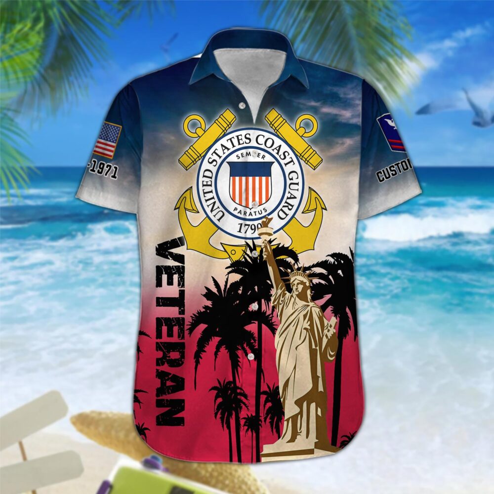 US Coast Guard, Honor, Duty, Service - Hawaii Shirt - Image 3
