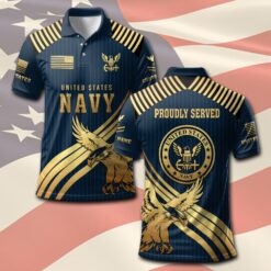 US Navy, E 9 Gold - Polo Shirt