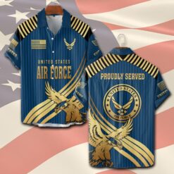 US Air Force , Service Before Self - Short Sleeve Button Shirt