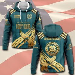 US Coast Guard, American By Birth, Veteran By Choice - Hoodie