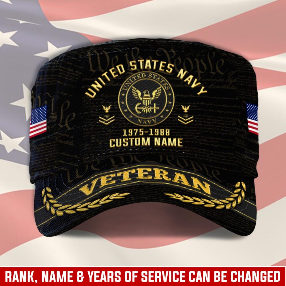 US Navy, Proud Veteran - Military Cap