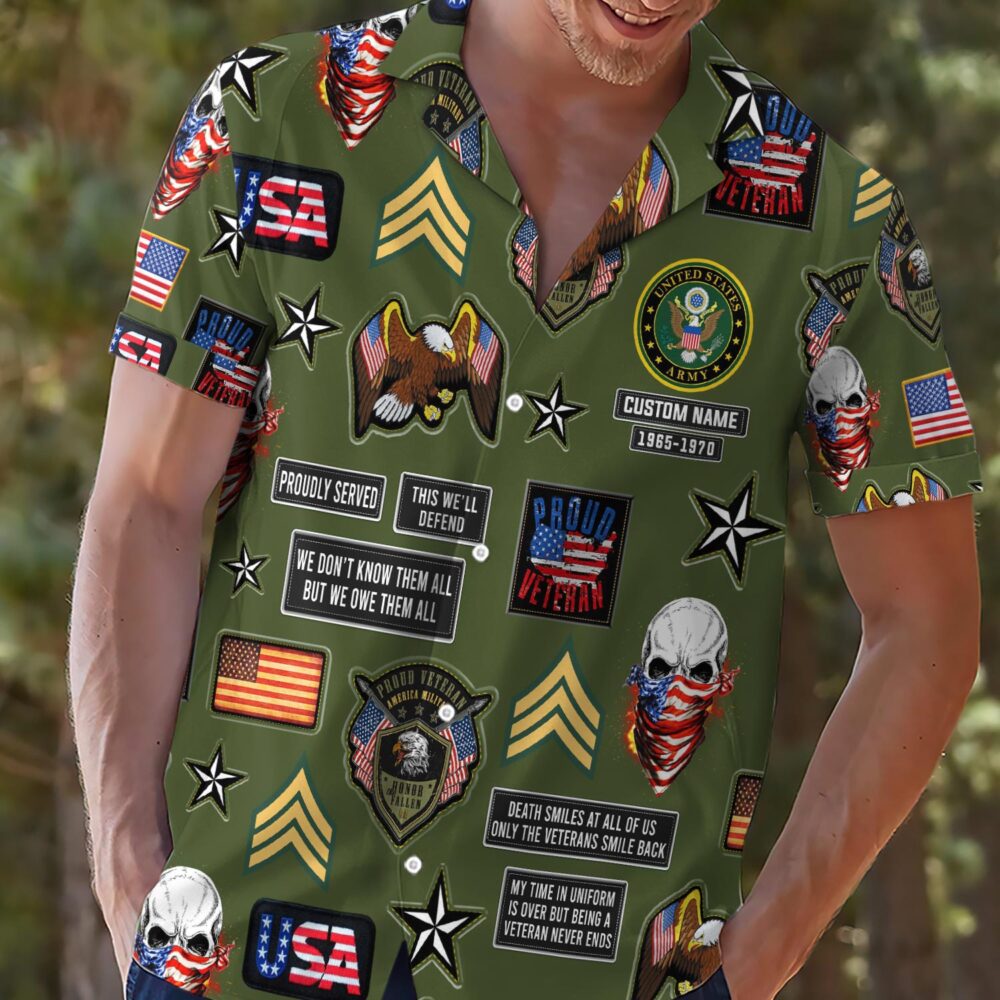 US Army, Always Remember, Never Forget - Hawaii Shirt - Image 2