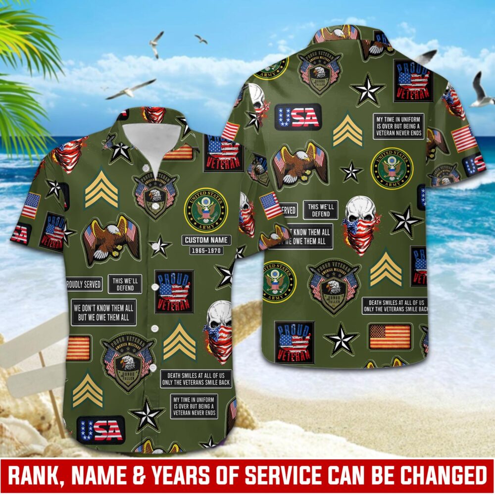 US Army, Always Remember, Never Forget - Hawaii Shirt