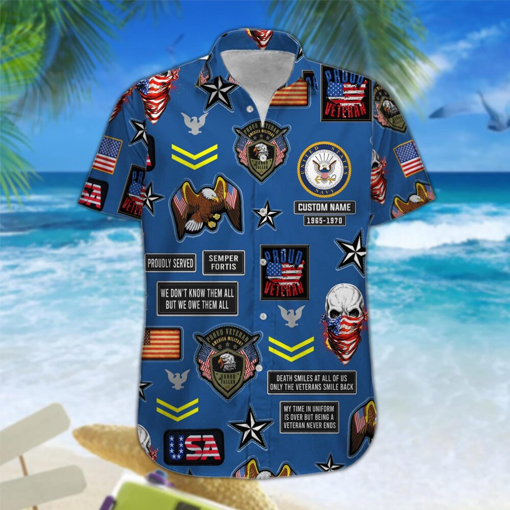 US Navy, E 2 Blue - Hawaii Shirt - Image 3