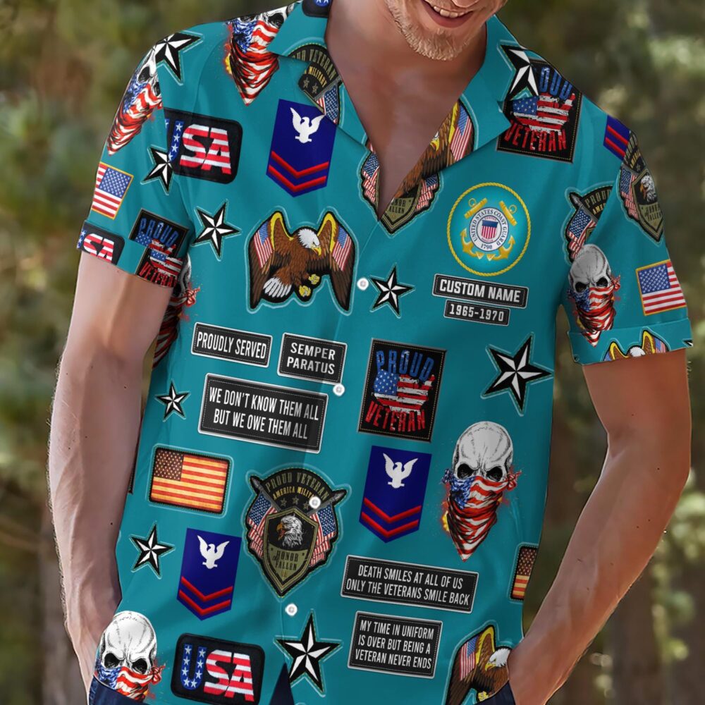 US Coast Guard, Once A Coastie, Always A Coastie - Hawaii Shirt - Image 2