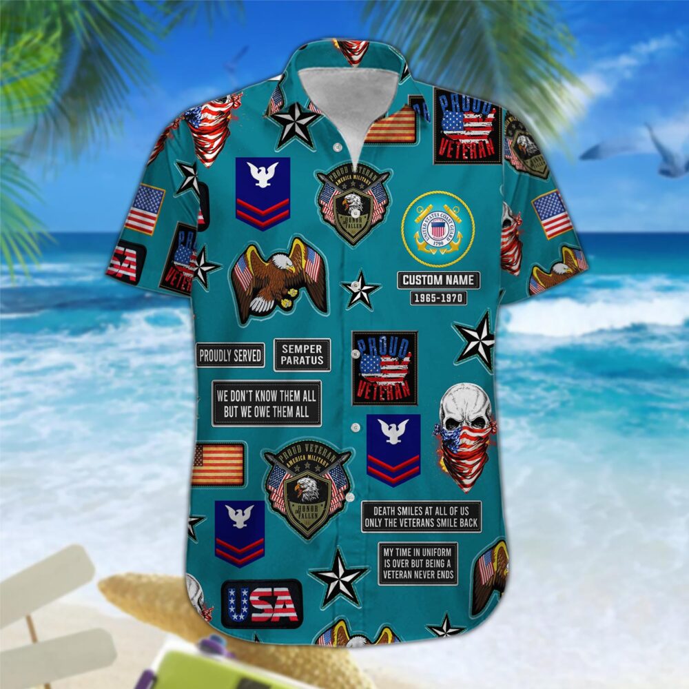 US Coast Guard, Once A Coastie, Always A Coastie - Hawaii Shirt - Image 3