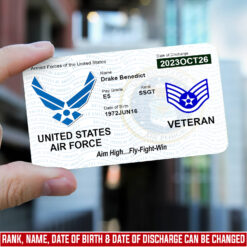 US Air Force , Aim High … Fly-Fight-Win - Printed Metal Card