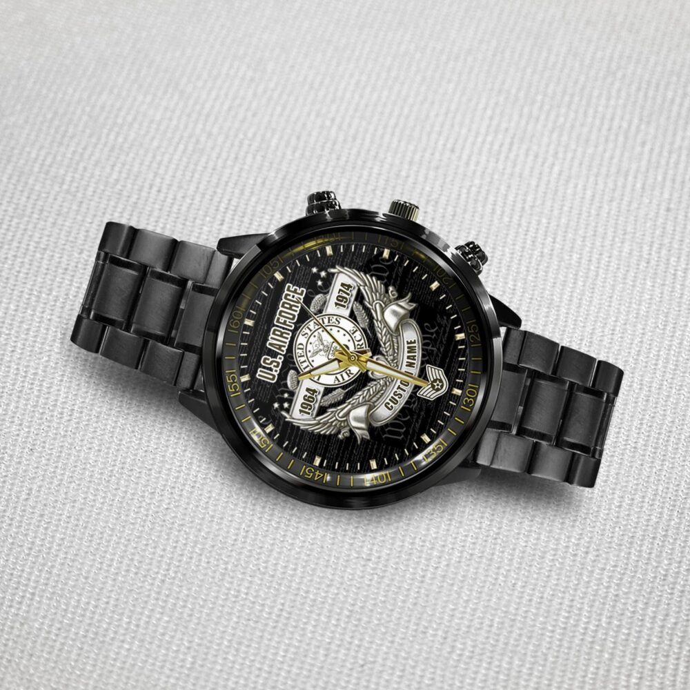US Air Force, Honor The Fallen - Black Stainless Steel Watch - Image 3