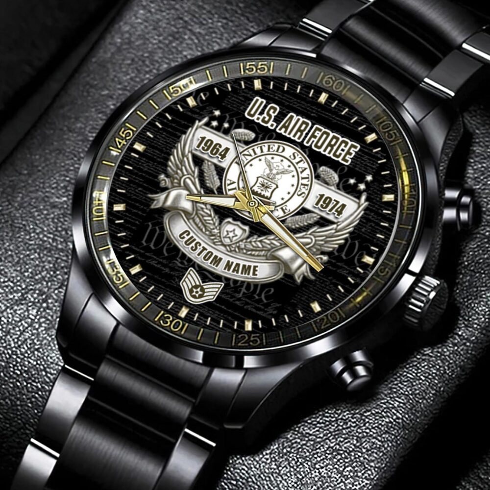 US Air Force, Honor The Fallen - Black Stainless Steel Watch - Image 5