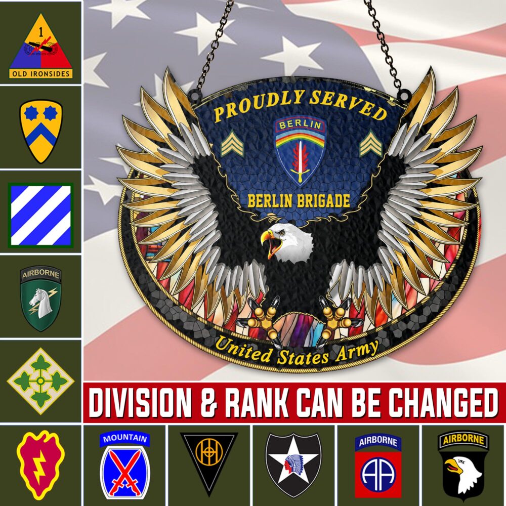 Army division, E 5 Army Specialist - Suncatcher 8in