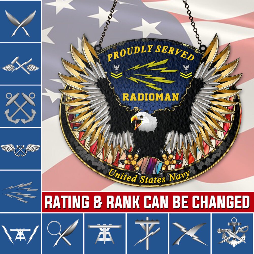 Navy Rating, Honor The Fallen - Suncatcher 8in