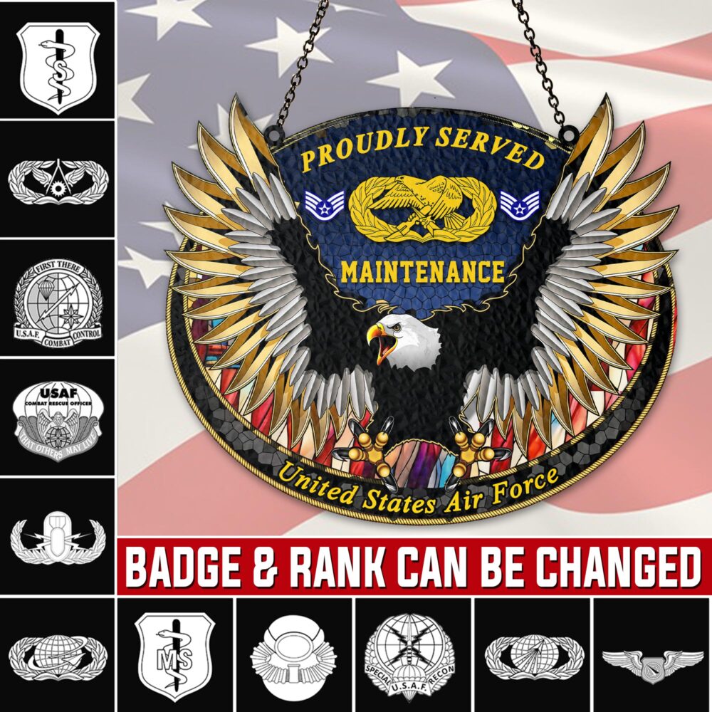 Air force badge, Lest We Forget - Suncatcher 8in