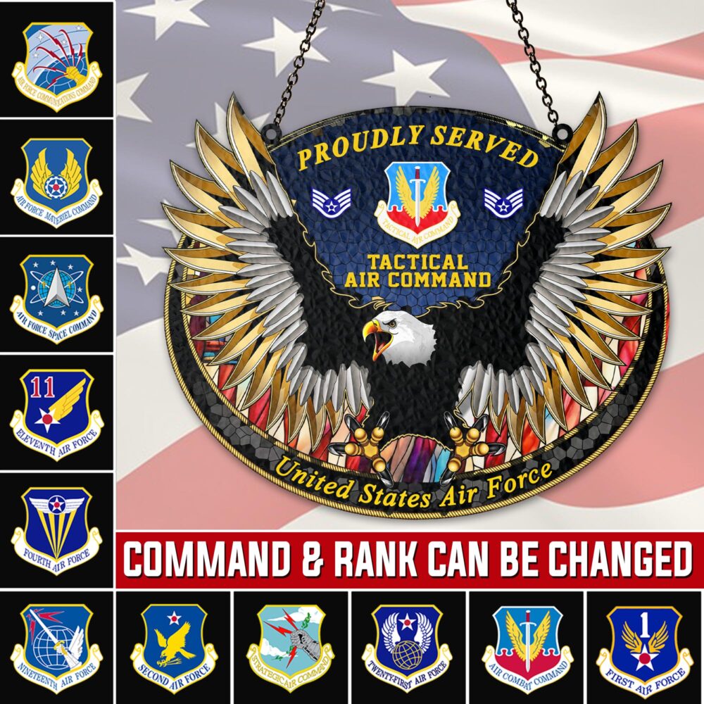 Air force Command, No One Fights Alone - Suncatcher 8in