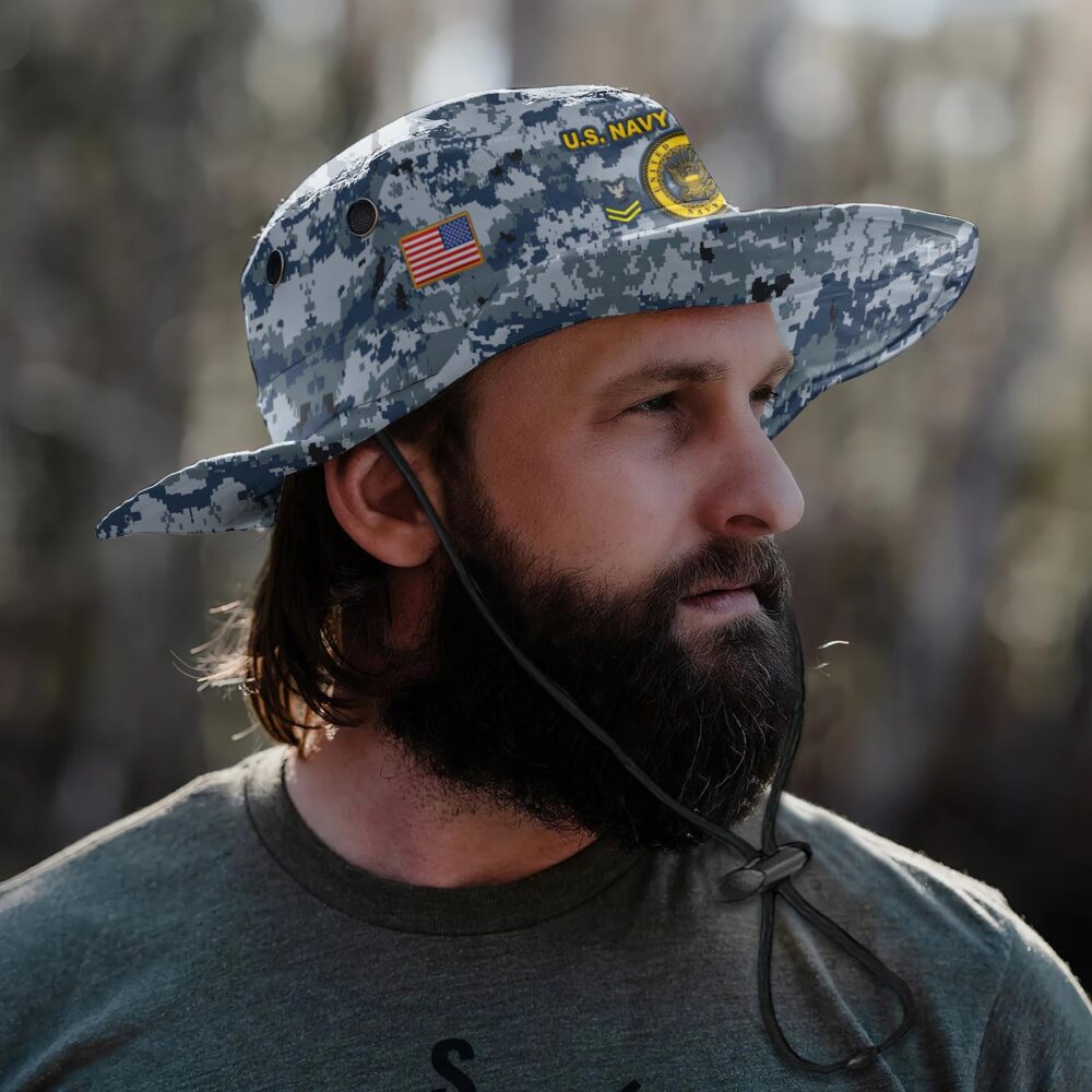 US Navy, E 6 Red - Boonie Hat - Image 2
