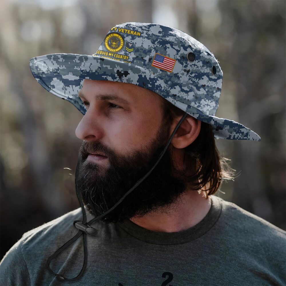 US Navy, E 6 Red - Boonie Hat - Image 3