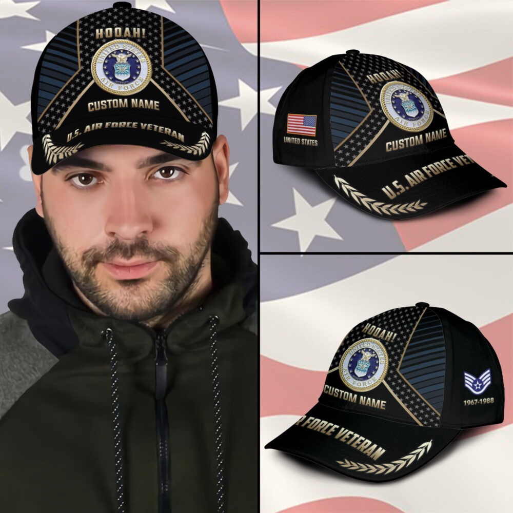 US Air Force, Proud Veteran - Classic Cap - Image 3