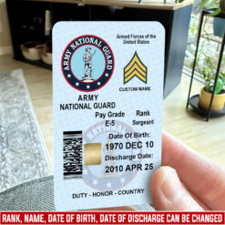 Army National Guard, Honor The Fallen - Printed Metal Card