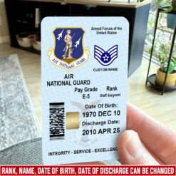 Air National Guard - Printed Metal Card