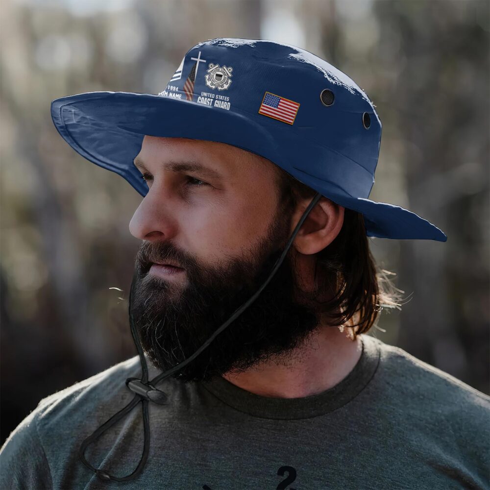 US Coast Guard, Land Of The Free, Because Of The Brave - Boonie Hat - Image 3