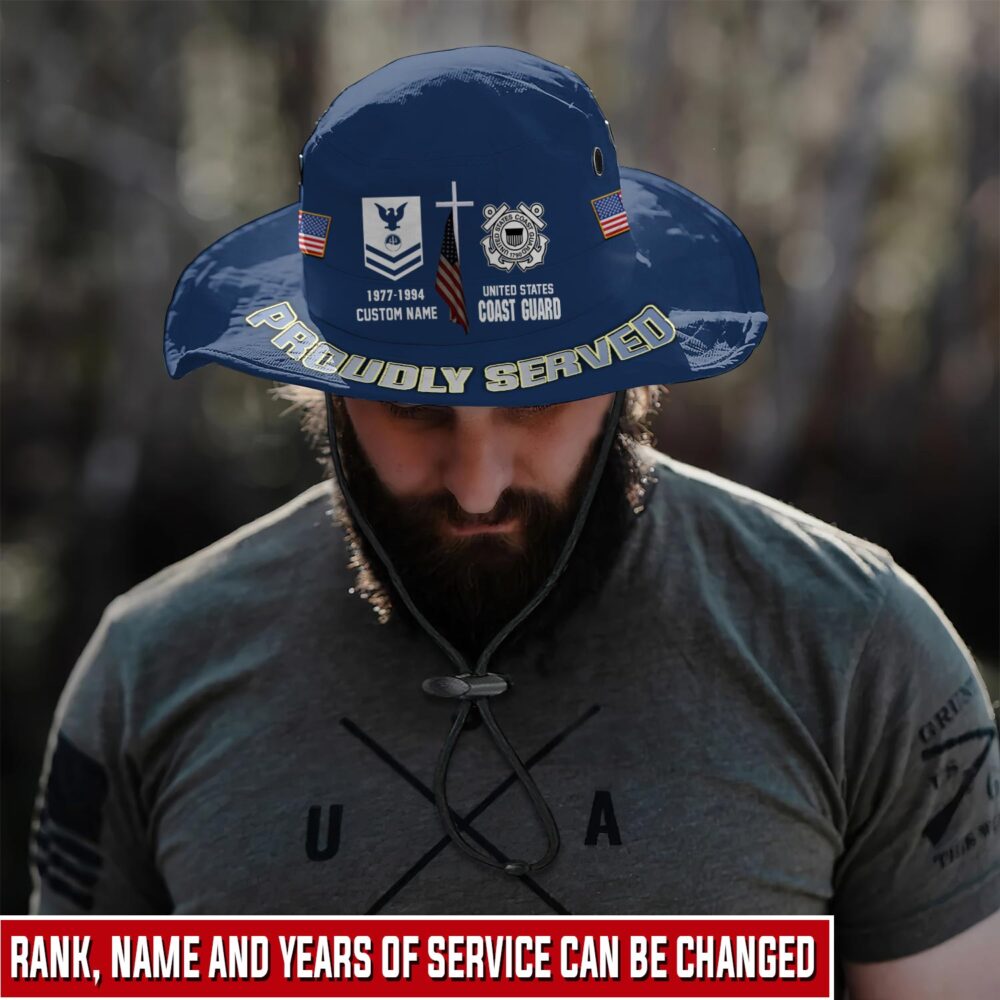 US Coast Guard, Land Of The Free, Because Of The Brave - Boonie Hat