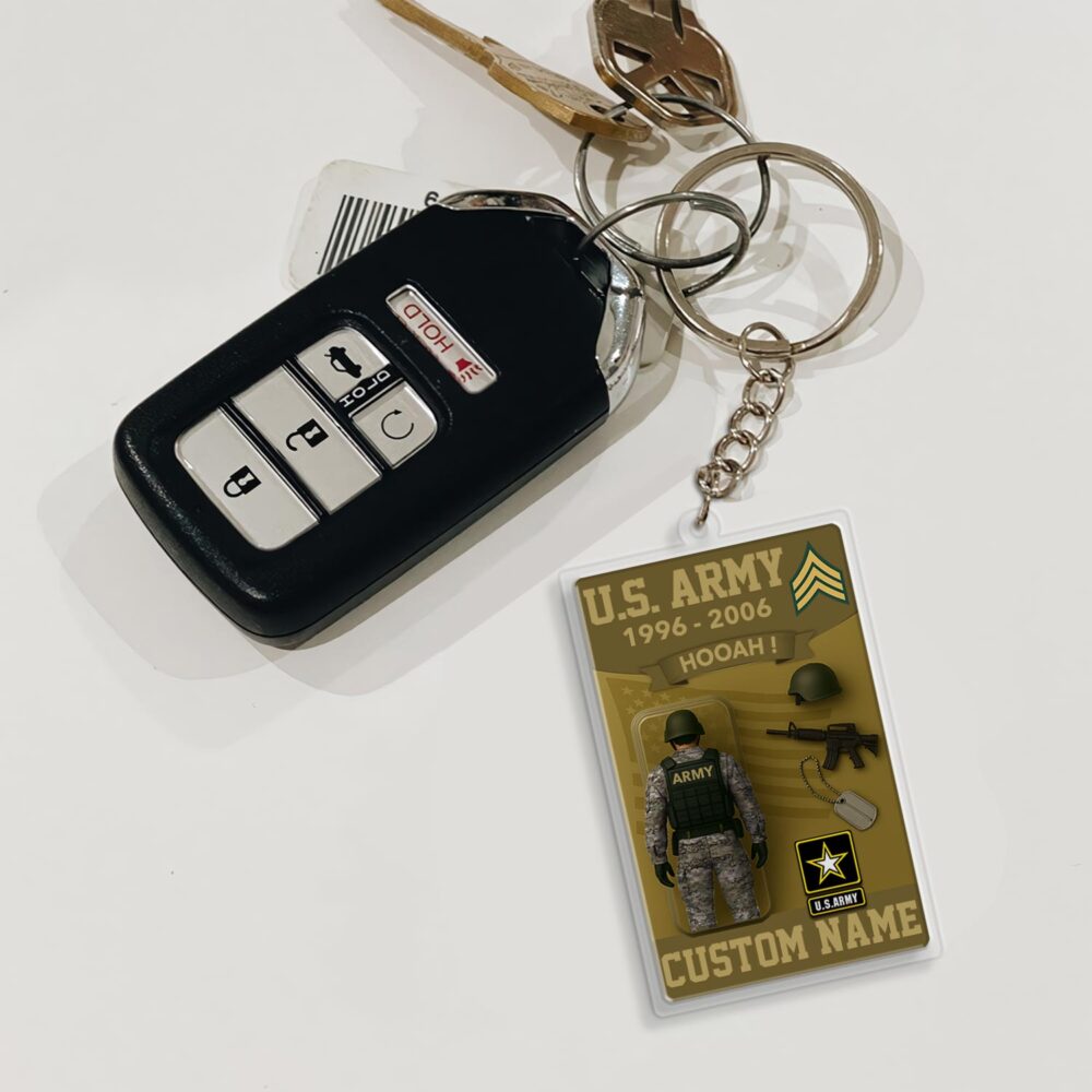 US Army, E 3 Army Private First Class - Acrylic Keychain - Image 3