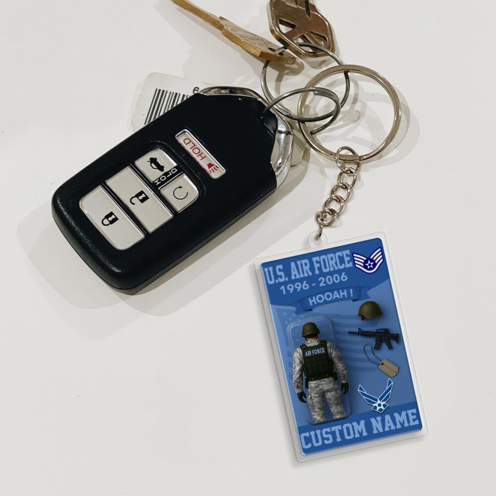 US Air Force, Land Of The Free, Because Of The Brave - Acrylic Keychain - Image 3