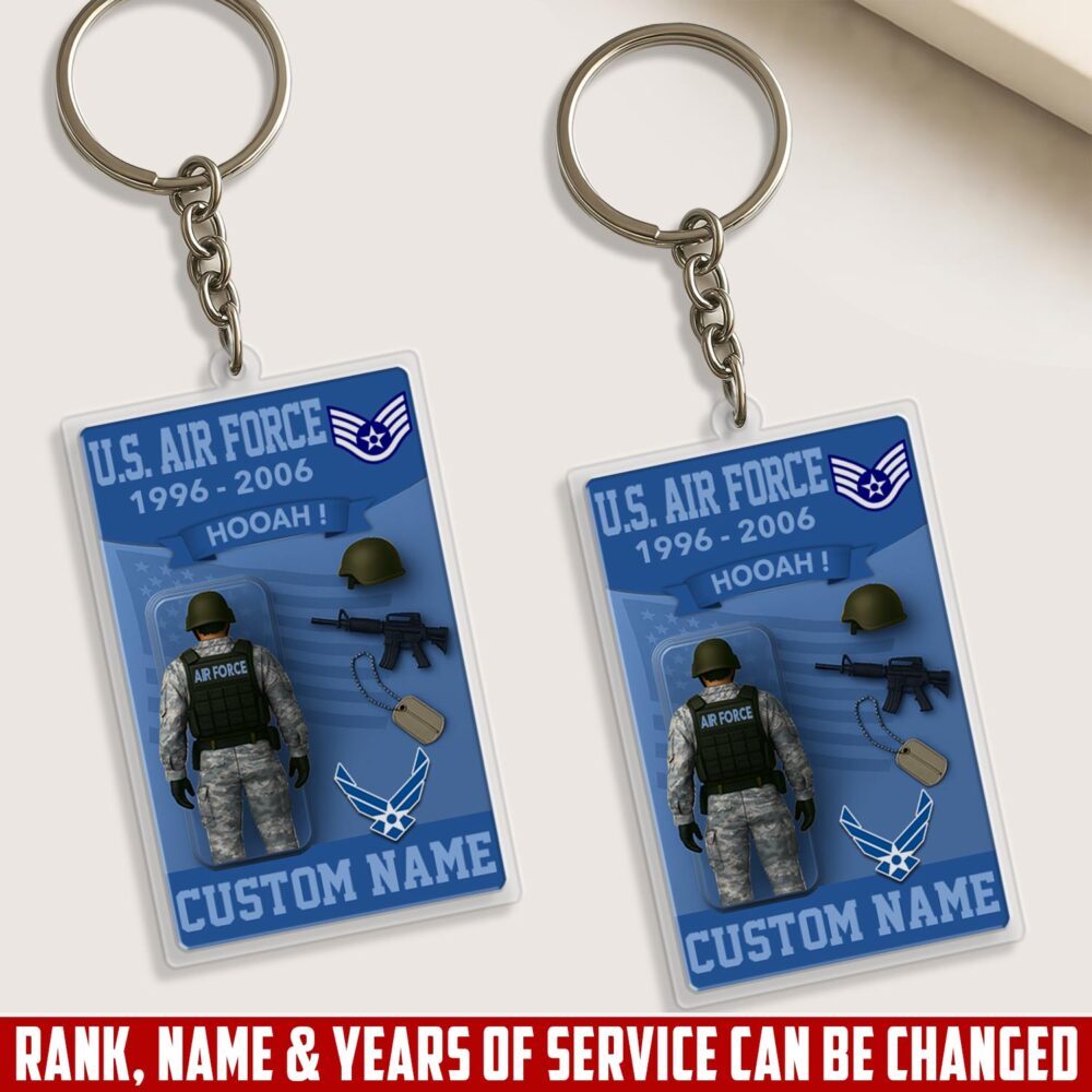 US Air Force, Land Of The Free, Because Of The Brave - Acrylic Keychain