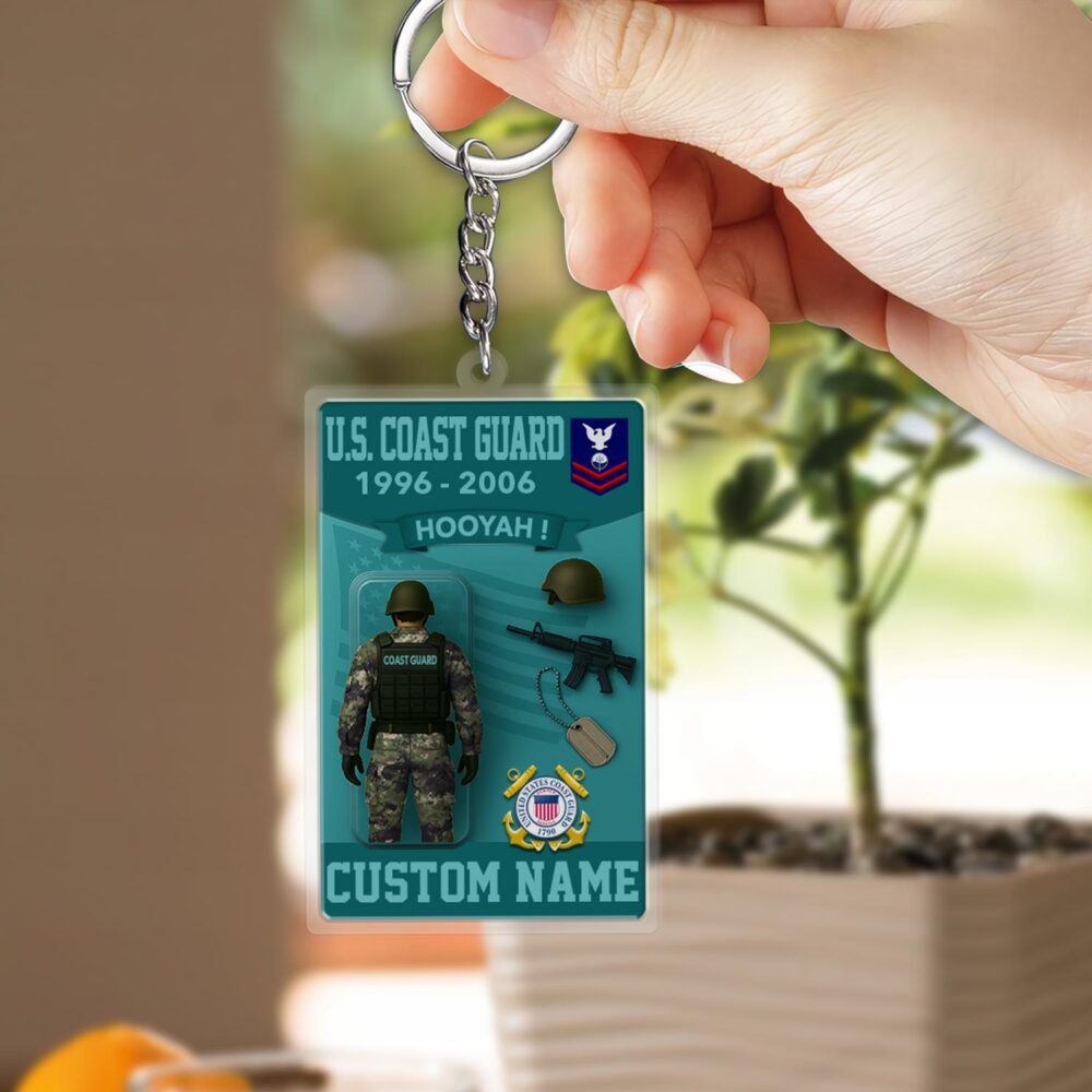 US Coast Guard, Thank a Veteran - Acrylic Keychain - Image 2