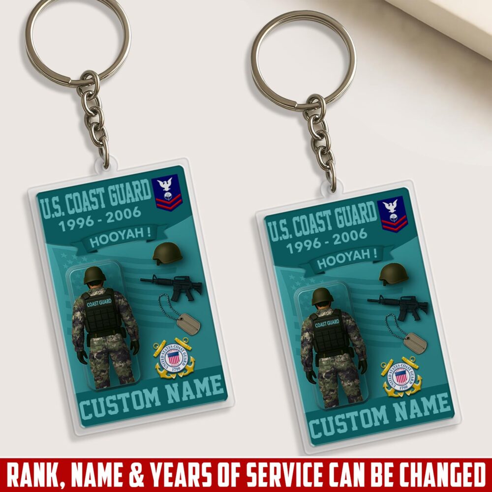 US Coast Guard, Thank a Veteran - Acrylic Keychain