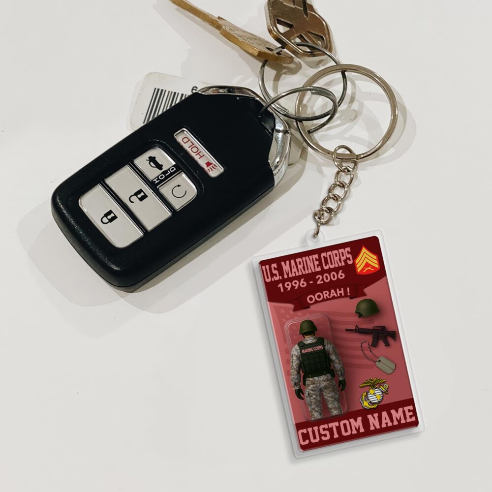 US Marine Corps, E 2 Marines Private First Class - Acrylic Keychain - Image 3