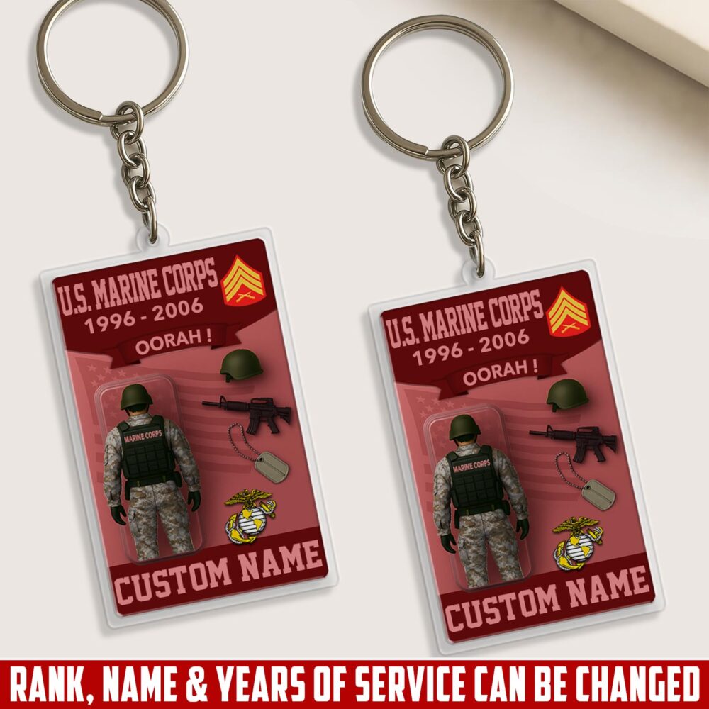 US Marine Corps, E 2 Marines Private First Class - Acrylic Keychain