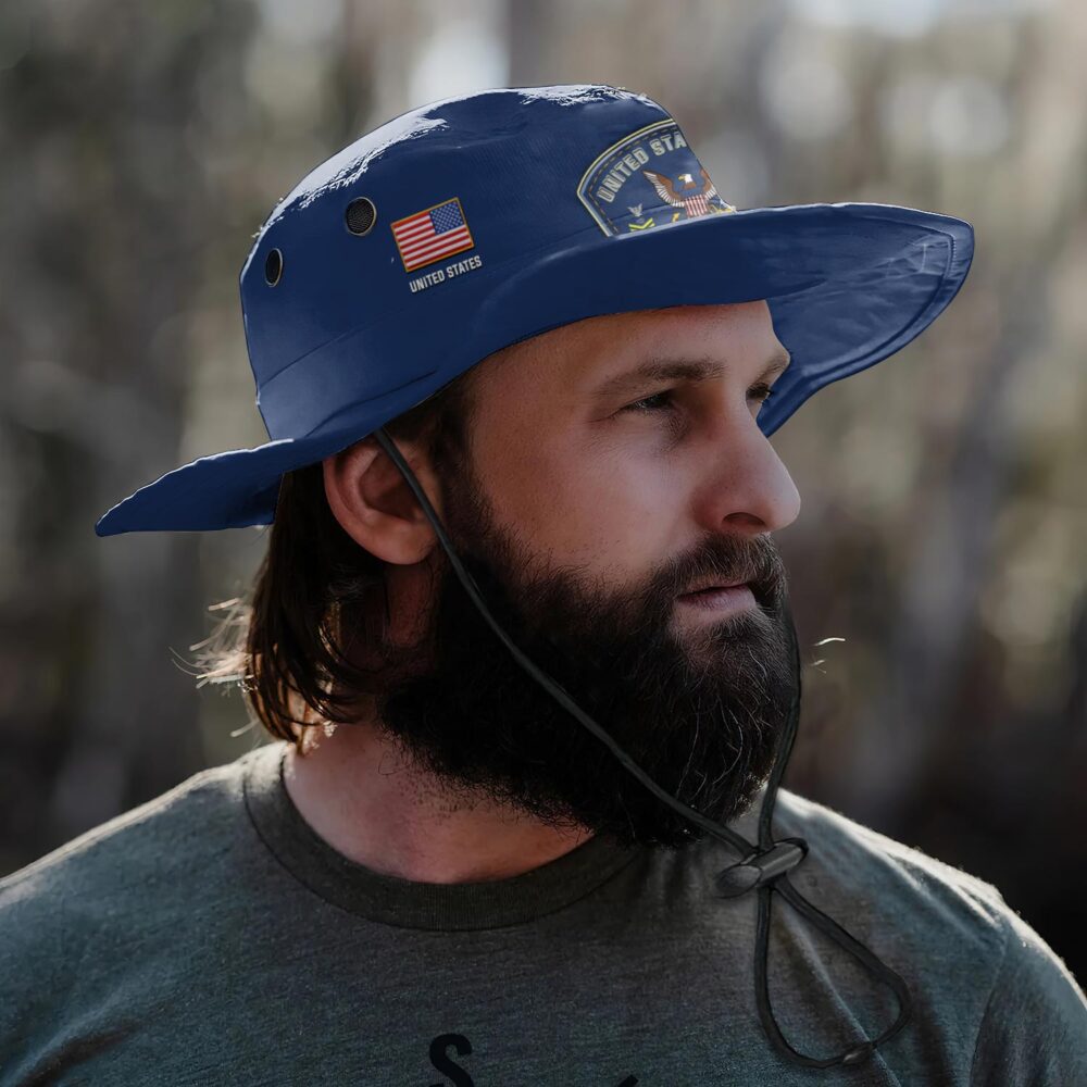 US Navy, American By Birth, Veteran By Choice - Boonie Hat - Image 2